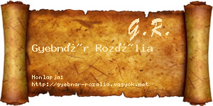 Gyebnár Rozália névjegykártya