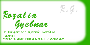 rozalia gyebnar business card